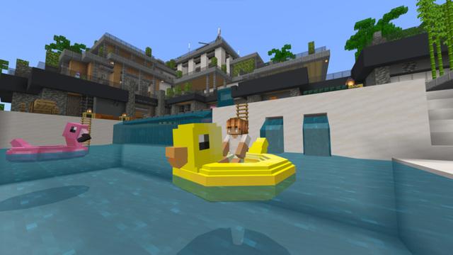 Screenshot of the Minecraft Bedrock Marketplace product Tropical Mansion created by Plank.