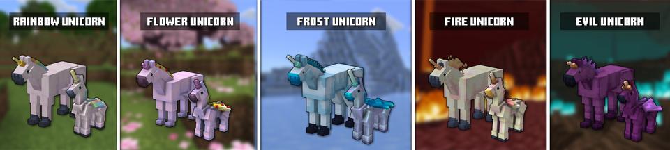 Panorama of the Minecraft Bedrock Marketplace product Unicorns created by Plank.