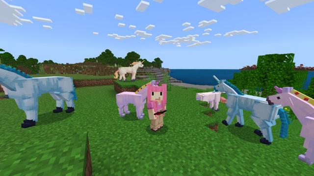 Screenshot of the Minecraft Bedrock Marketplace product Unicorns created by Plank.