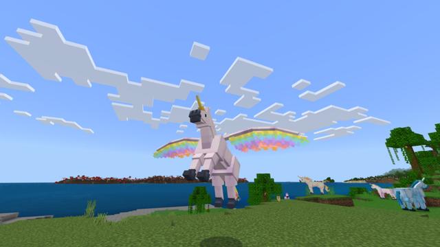 Screenshot of the Minecraft Bedrock Marketplace product Unicorns created by Plank.