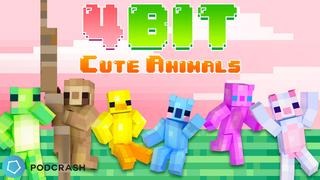 Thumbnail of the Minecraft Bedrock Marketplace product 4BIT Cute Animals created by Podcrash.