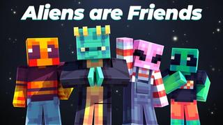 Thumbnail of the Minecraft Bedrock Marketplace product Aliens are Friends created by Podcrash.