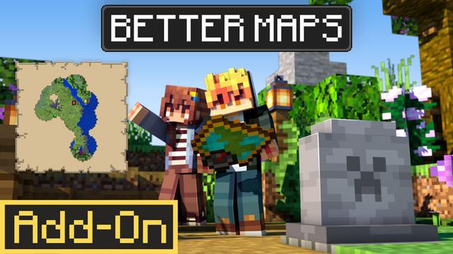 Thumbnail of the Minecraft Bedrock Marketplace product Better Maps created by Podcrash.