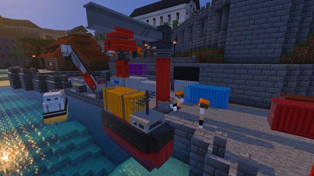 Screenshot of the Minecraft Bedrock Marketplace product BOATS created by Podcrash.