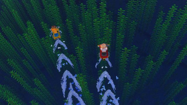 Screenshot of the Minecraft Bedrock Marketplace product BOATS created by Podcrash.