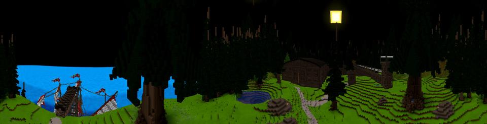 Panorama of the Minecraft Bedrock Marketplace product Cops and Robbers: Alcatraz created by Podcrash.