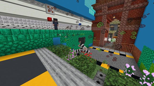 Screenshot of the Minecraft Bedrock Marketplace product Cops and Robbers: Jailbreak created by Podcrash.