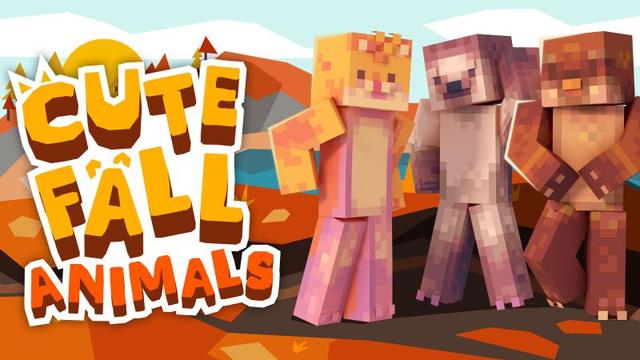 Thumbnail of the Minecraft Bedrock Marketplace product Cute Fall Animals created by Podcrash.