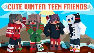 Thumbnail of the Minecraft Bedrock Marketplace product Cute Winter Teen Friends created by Podcrash.