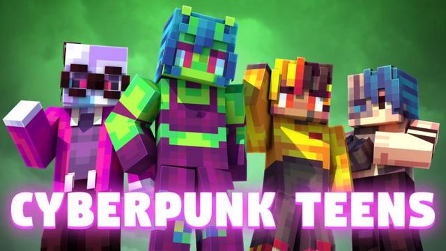 Thumbnail of the Minecraft Bedrock Marketplace product Cyberpunk Teens created by Podcrash.