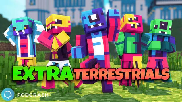 Thumbnail of the Minecraft Bedrock Marketplace product EXTRAterrestrials created by Podcrash.