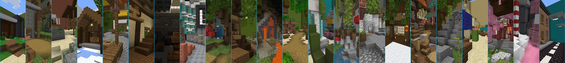 Panorama of the Minecraft Bedrock Marketplace product Find the Button created by Podcrash.