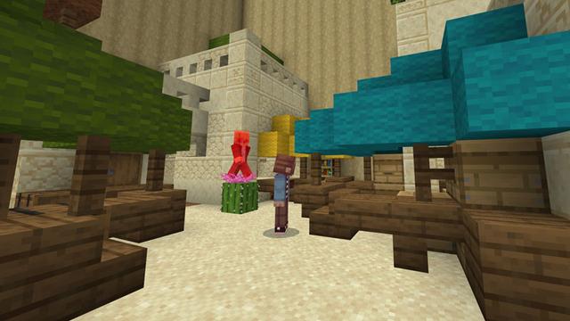 Screenshot of the Minecraft Bedrock Marketplace product Find the Button created by Podcrash.