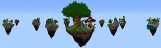 Panorama of the Minecraft Bedrock Marketplace product Hive Colony Skyblock created by Podcrash.
