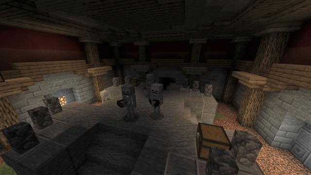 Screenshot of the Minecraft Bedrock Marketplace product Into the Dungeons created by Podcrash.