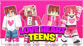 Thumbnail of the Minecraft Bedrock Marketplace product Love Heart Teens created by Podcrash.