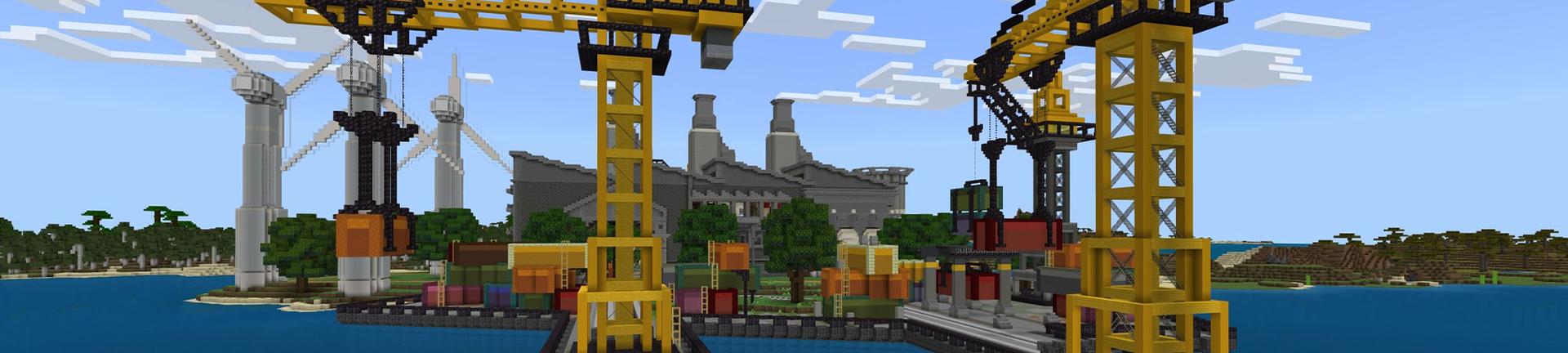 Panorama of the Minecraft Bedrock Marketplace product Mega TNT Update! created by Podcrash.