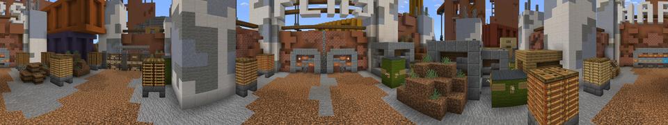 Panorama of the Minecraft Bedrock Marketplace product Minecart Madness created by Podcrash.