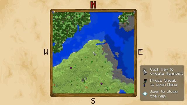 Screenshot of the Minecraft Bedrock Marketplace product Minimap created by Podcrash.