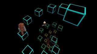 Screenshot of the Minecraft Bedrock Marketplace product Neon Parkour created by Podcrash.