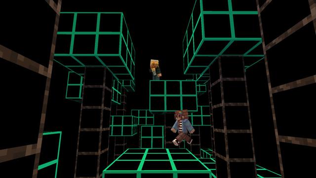 Screenshot of the Minecraft Bedrock Marketplace product Neon Parkour created by Podcrash.