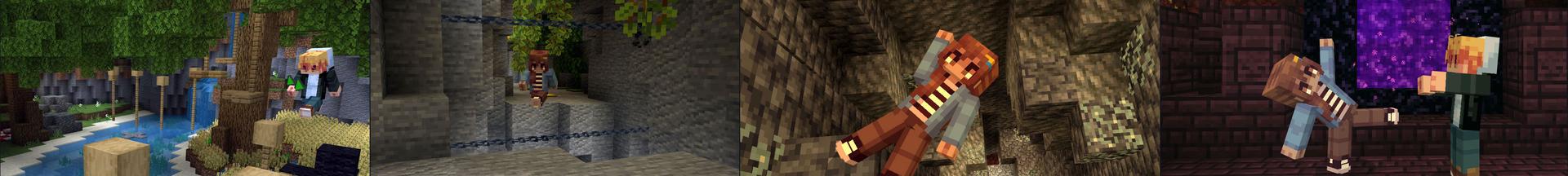 Panorama of the Minecraft Bedrock Marketplace product Podcrash Parkour Challenge created by Podcrash.