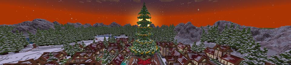 Panorama of the Minecraft Bedrock Marketplace product Santa's Winter Adventure created by Podcrash.