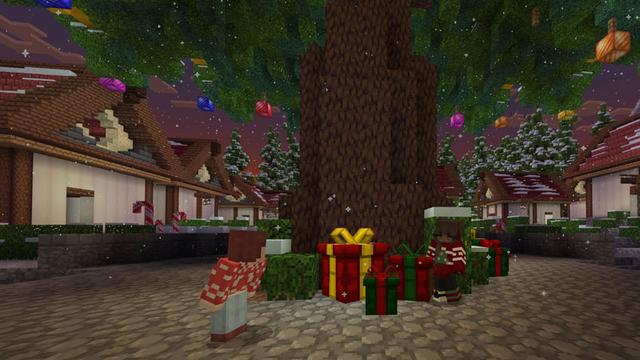 Screenshot of the Minecraft Bedrock Marketplace product Santa's Winter Adventure created by Podcrash.