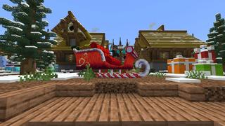 Screenshot of the Minecraft Bedrock Marketplace product Santa's Workshop created by Podcrash.