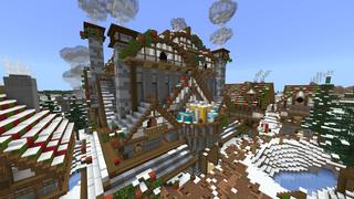 Screenshot of the Minecraft Bedrock Marketplace product Santa's Workshop created by Podcrash.