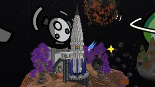 Screenshot of the Minecraft Bedrock Marketplace product Space Station Skyblock created by Podcrash.