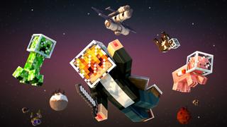 Thumbnail of the Minecraft Bedrock Marketplace product Station spatiale Skyblock created by Podcrash.