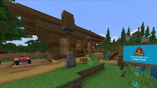 Screenshot of the Minecraft Bedrock Marketplace product Summer Camp Vacation created by Podcrash.