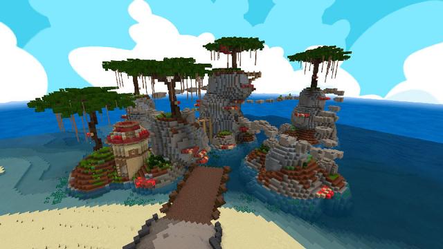 Screenshot of the Minecraft Bedrock Marketplace product Summer Holiday Island created by Podcrash.