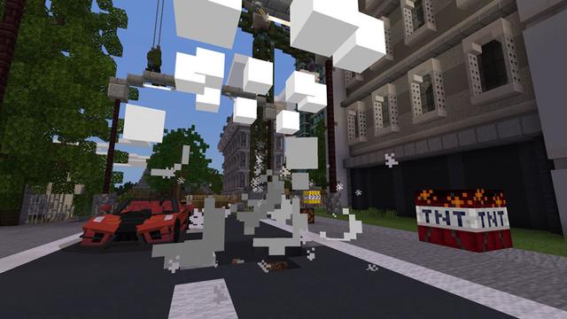 Screenshot of the Minecraft Bedrock Marketplace product TNT Expansion created by Podcrash.