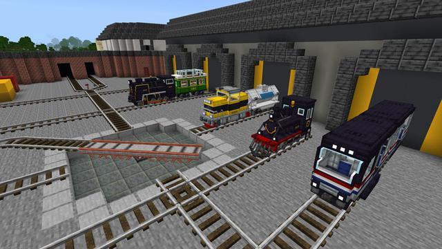 Screenshot of the Minecraft Bedrock Marketplace product TRAINS created by Podcrash.