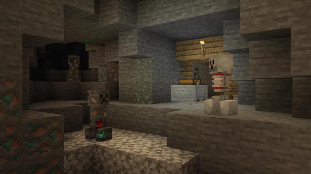 Screenshot of the Minecraft Bedrock Marketplace product Crafty Creepers Add-On created by Polymaps.