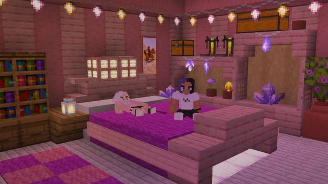Screenshot of the Minecraft Bedrock Marketplace product Glow Up: RGB Lights Add-On created by Polymaps.