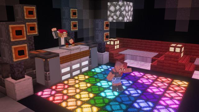 Screenshot of the Minecraft Bedrock Marketplace product Glow Up: RGB Lights Add-On created by Polymaps.