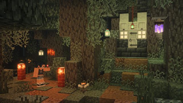Screenshot of the Minecraft Bedrock Marketplace product Glow Up: RGB Lights Add-On created by Polymaps.