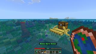 Screenshot of the Minecraft Bedrock Marketplace product Info Items Add-On created by Polymaps.