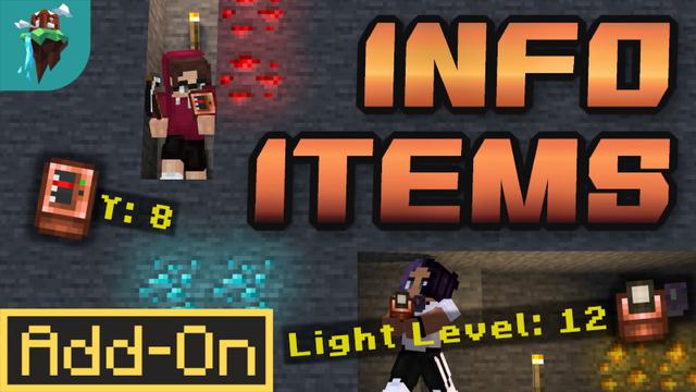 Thumbnail of the Minecraft Bedrock Marketplace product Info Items Add-On created by Polymaps.