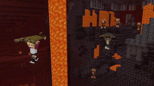 Screenshot of the Minecraft Bedrock Marketplace product Paragliders Add-On created by Polymaps.