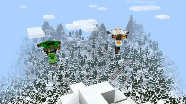 Screenshot of the Minecraft Bedrock Marketplace product Paragliders Add-On created by Polymaps.