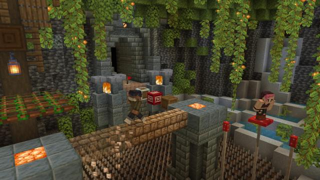 Screenshot of the Minecraft Bedrock Marketplace product Parkour Maker Add-On created by Polymaps.
