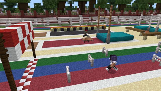Screenshot of the Minecraft Bedrock Marketplace product Parkour Maker Add-On created by Polymaps.