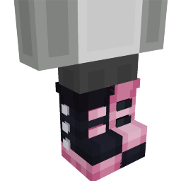 Thumbnail of the Minecraft Bedrock Marketplace product Pastel Goth Boots created by Polymaps.