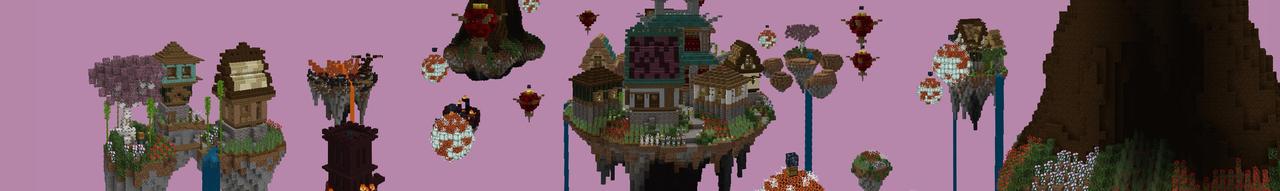 Panorama of the Minecraft Bedrock Marketplace product Eastern Skylands created by Project Moonboot.