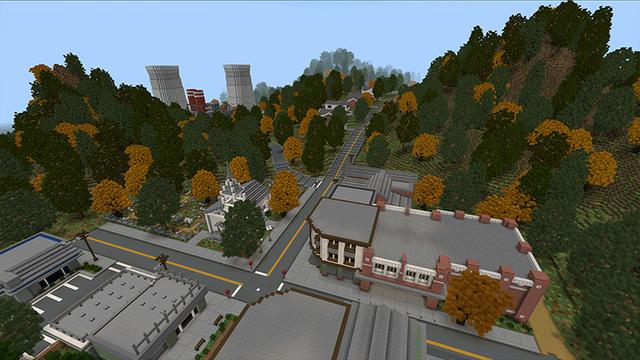 Screenshot of the Minecraft Bedrock Marketplace product Fallbrook 1985 created by Project Moonboot.
