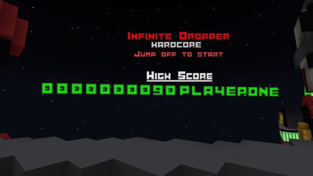 Screenshot of the Minecraft Bedrock Marketplace product Infinite Dropper Hardcore created by Project Moonboot.